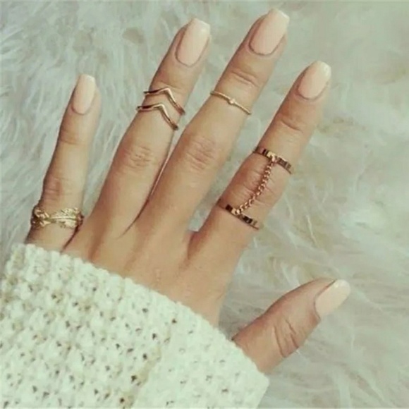2/$5  6pc Stacking midi Ring set gold - Picture 4 of 6